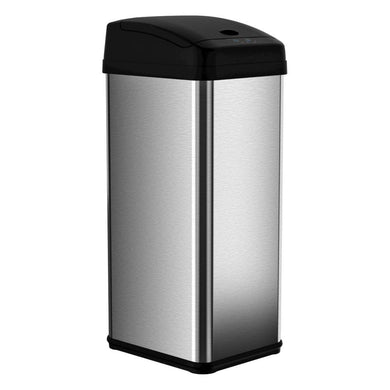 iTouchless - 13-Gal. Touchless Trash Can - Stainless Steel