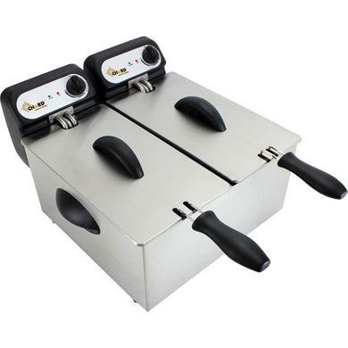 Chard - 6.3 qt. Dual Deep Fryer - Stainless Steel