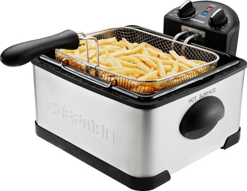 CHEFMAN - 4L Deep Fryer - Stainless Steel